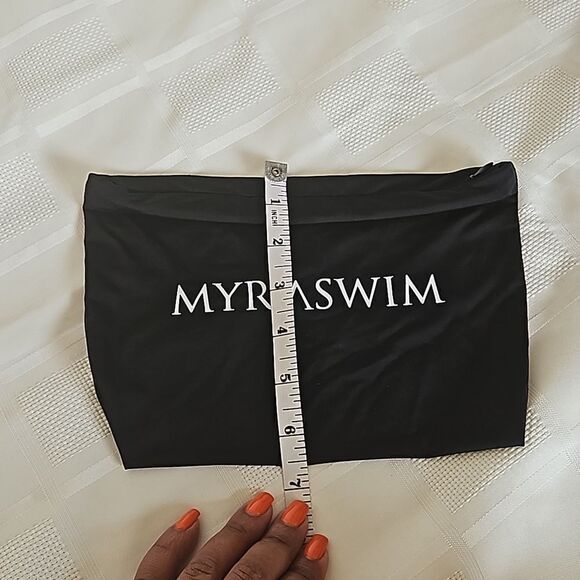 Myra Swim One Piece Bathing Suit Lace-Up, Low Back Black Small - Picture 12 of 16